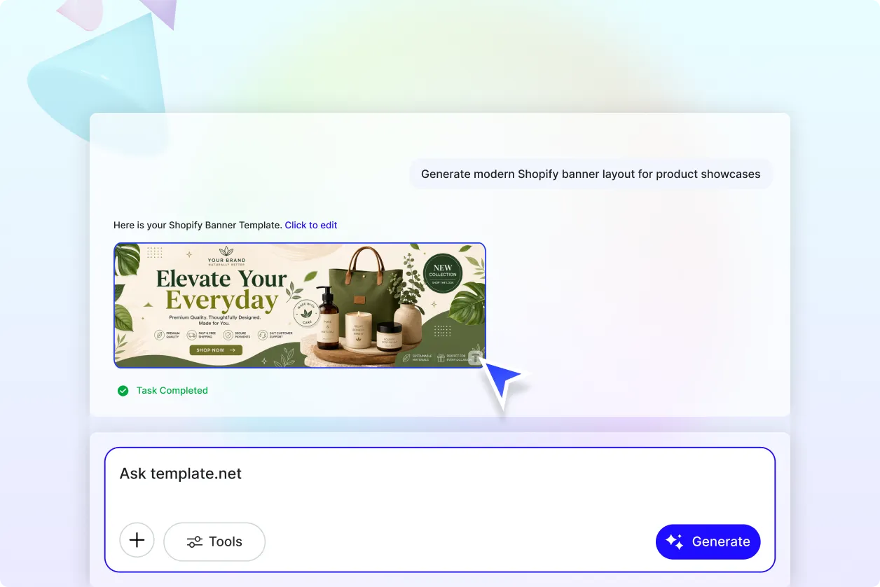 Free AI Shopify Banner Generator, Create Shopify Banner image Designs Online [ No Signup ]